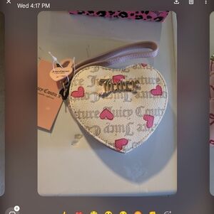 Juicy Couture Pink Heart Wristlet
